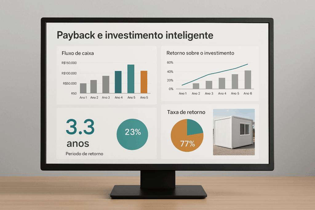 Gráfico simplificado de payback com módulos como ativo.