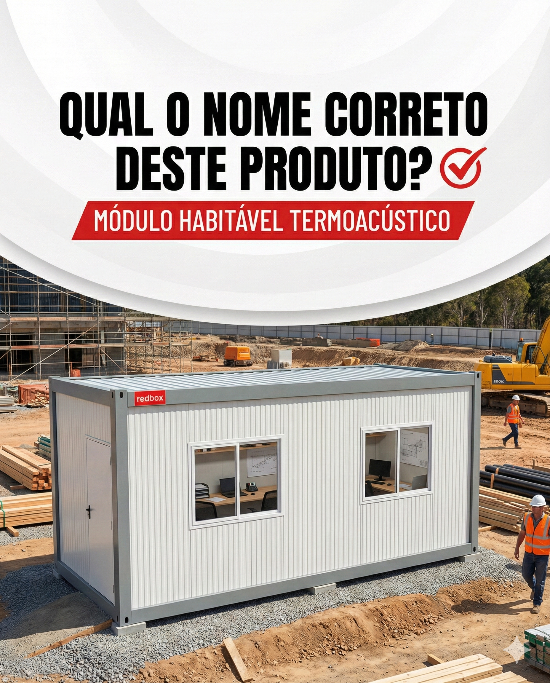 Módulo Habitável Termoacústico Container Isomódulo Canteiro de Obras