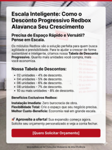 Desconto Progressivo Redbox – Construção Modular em Escala: Como Maximizar seu ROI