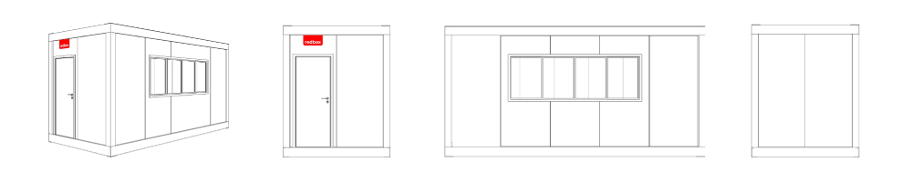 modulo atendimento, desenhos técnicos